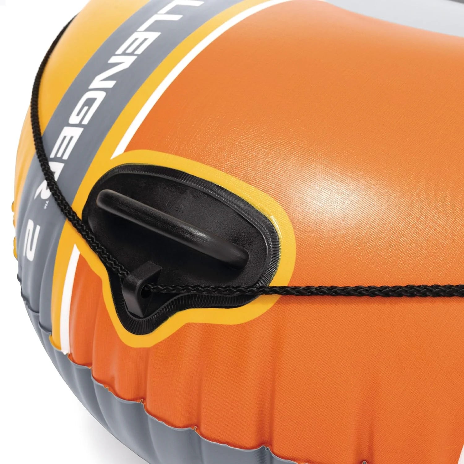 INTEX Challenger 2 Schlauchboot Set – 2 Personen bis 200 kg mit Paddeln, Handpumpe & Reparaturflicken