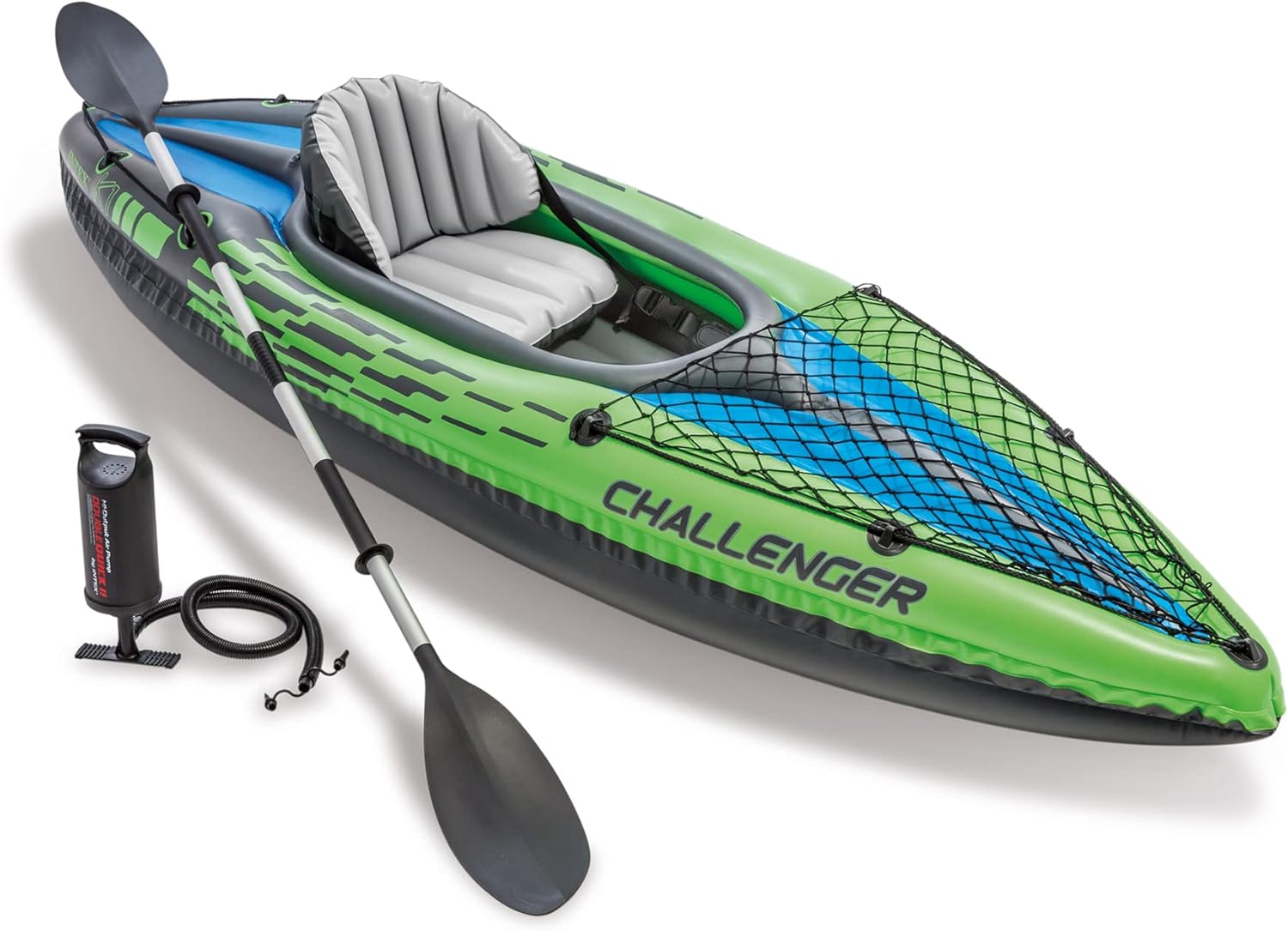 Intex Challenger K1 Kajak Set – Schlauchboot mit Paddel und Pumpe