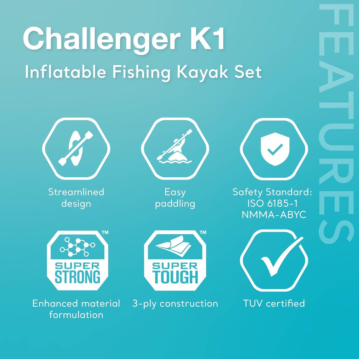Intex Kayak Challenger K1 Set Inflatable Boat Paddle Boat + Aluminum Paddle Pump NEW 