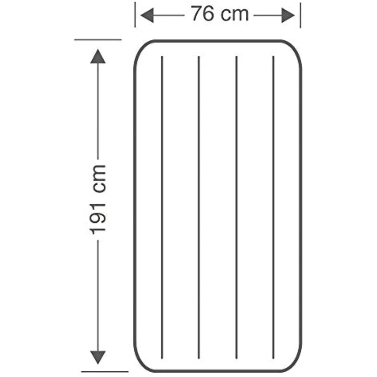 Intex Dura-Beam Luftbett 191x76x25 cm – Kompakte Einzel Luftmatratze für Gäste & Camping