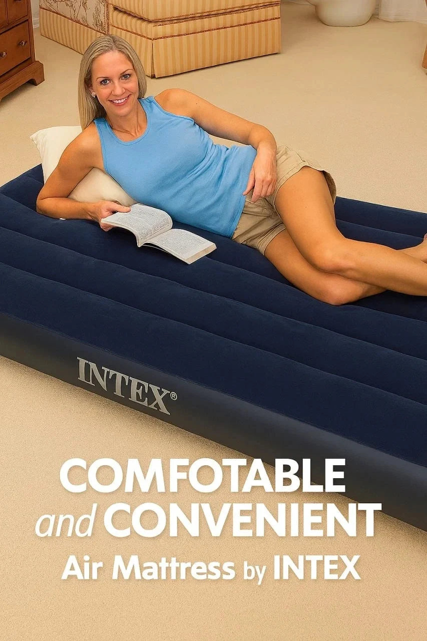 Intex Dura-Beam Luftbett 191x76x25 cm – Kompakte Einzel Luftmatratze für Gäste & Camping