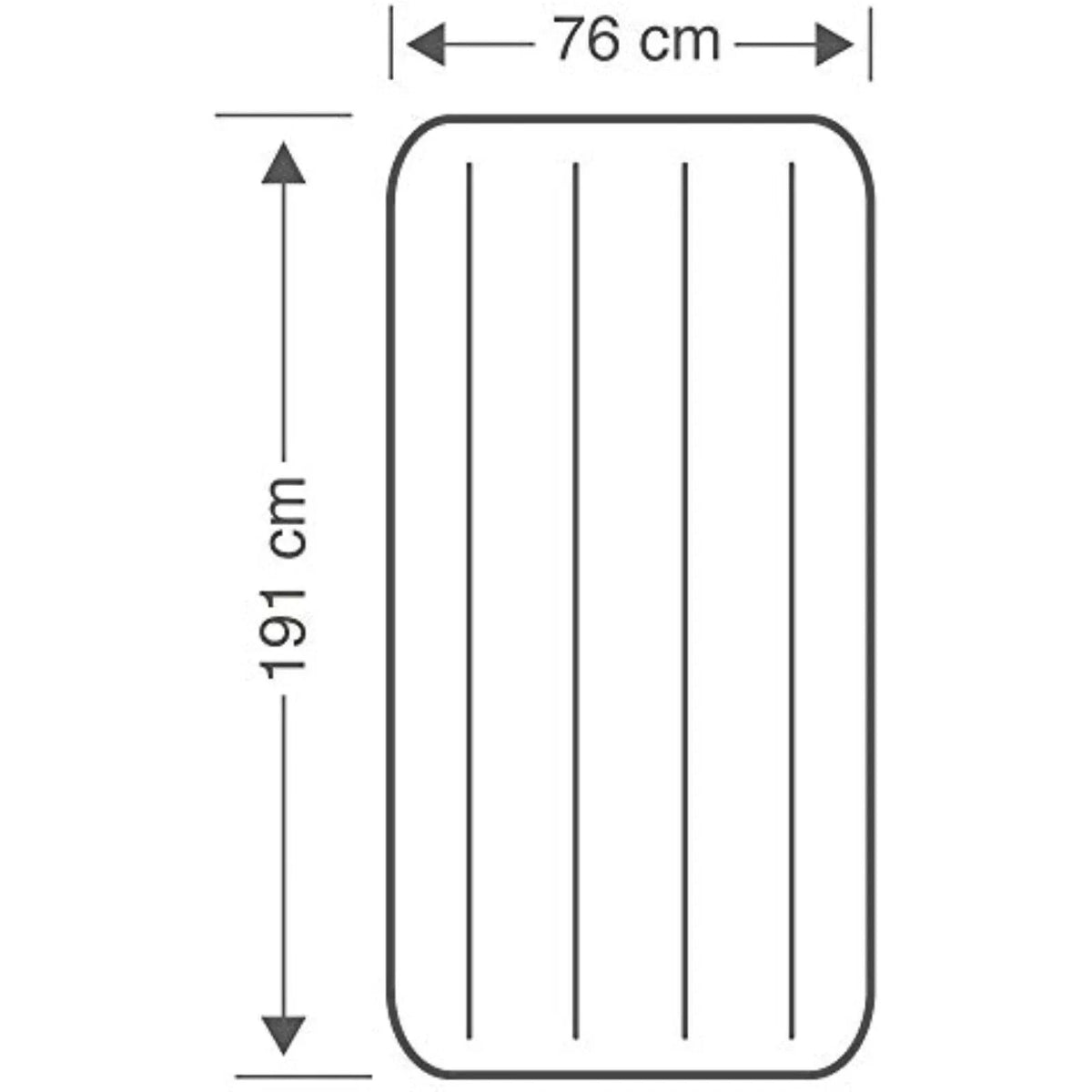 Intex Dura-Beam Luftbett 191x76x25 cm – Kompakte Einzel Luftmatratze für Gäste & Camping