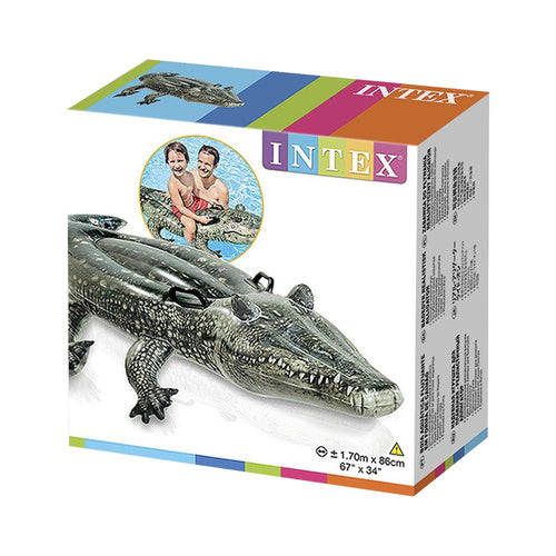 INTEX Krokodil Schwimmtier Aufblasbar Alligator Reittier Pool Luftmatratze 170cm🐊 🐊 🐊