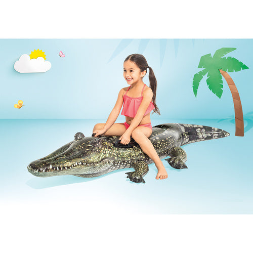 INTEX Krokodil Schwimmtier Aufblasbar Alligator Reittier Pool Luftmatratze 170cm🐊 🐊 🐊