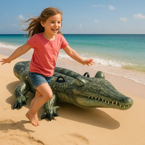 INTEX Krokodil Schwimmtier Aufblasbar Alligator Reittier Pool Luftmatratze 170cm🐊 🐊 🐊