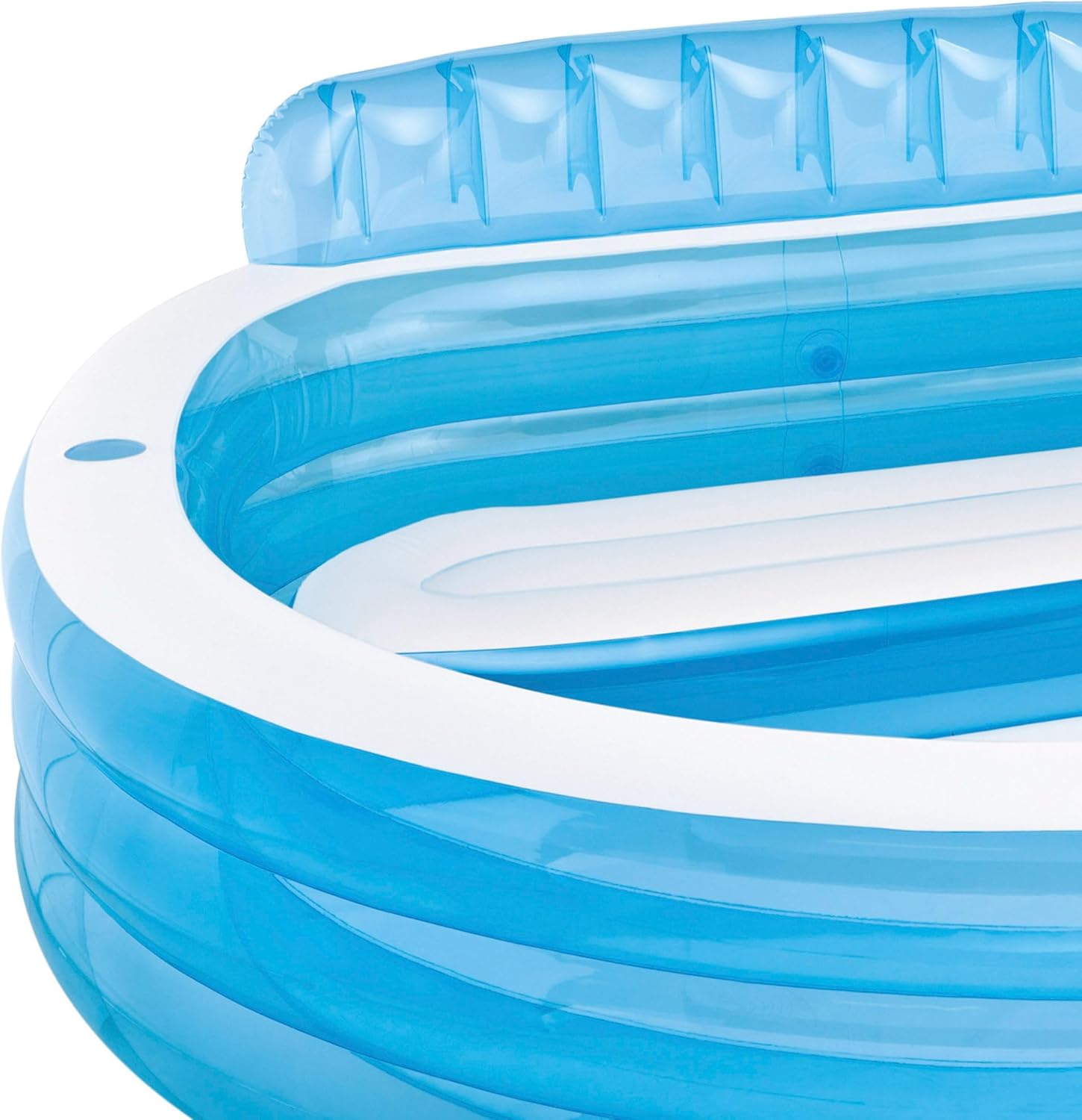 Intex Familienpool Lounge 229x218x79cm Aufblasbarer Pool mit Rückenlehne