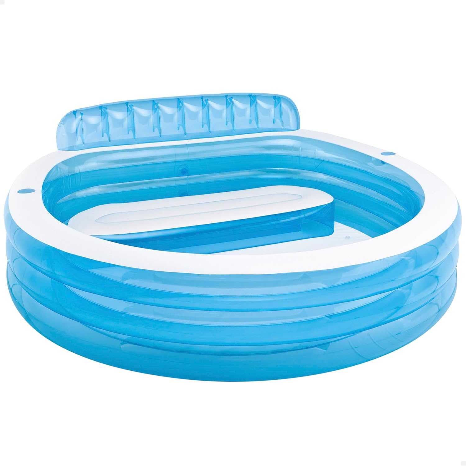 Intex Familienpool Lounge 229x218x79cm Aufblasbarer Pool mit Rückenlehne