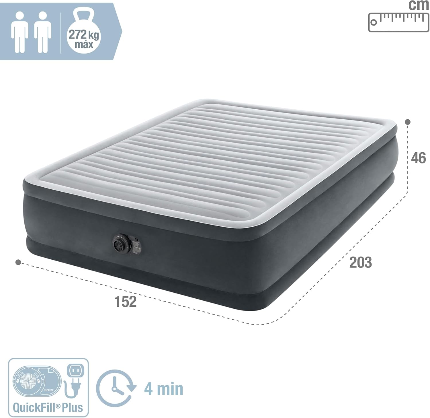 Intex Luftbett 2 Personen Queen 152x203x46cm mit integrierter Pumpe