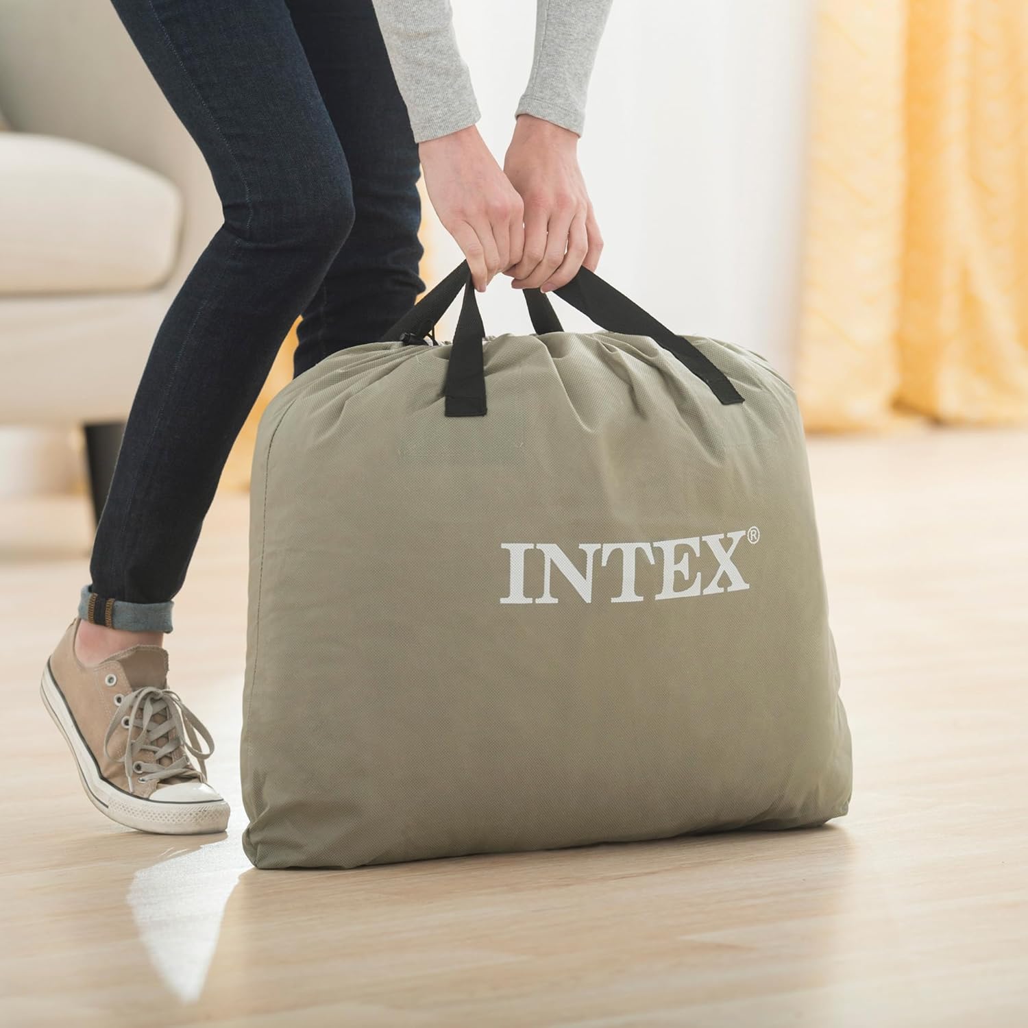 Intex Luftbett 2 Personen Queen 152x203x46cm mit integrierter Pumpe