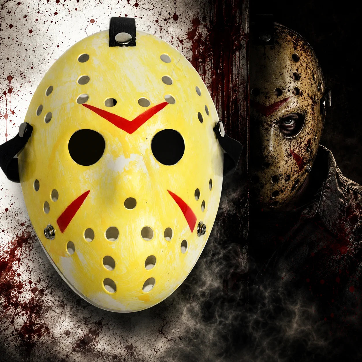 Jason Maske Eishockeymaske Hockeymaske Horror Halloween Kostüm Karneval Vintage