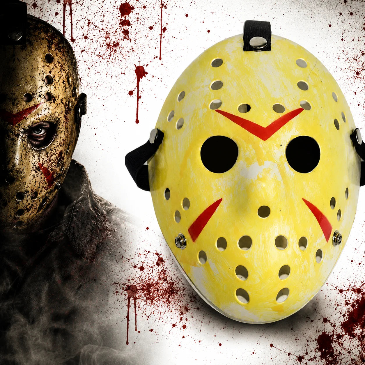 Jason Maske Eishockeymaske Hockeymaske Horror Halloween Kostüm Karneval Vintage