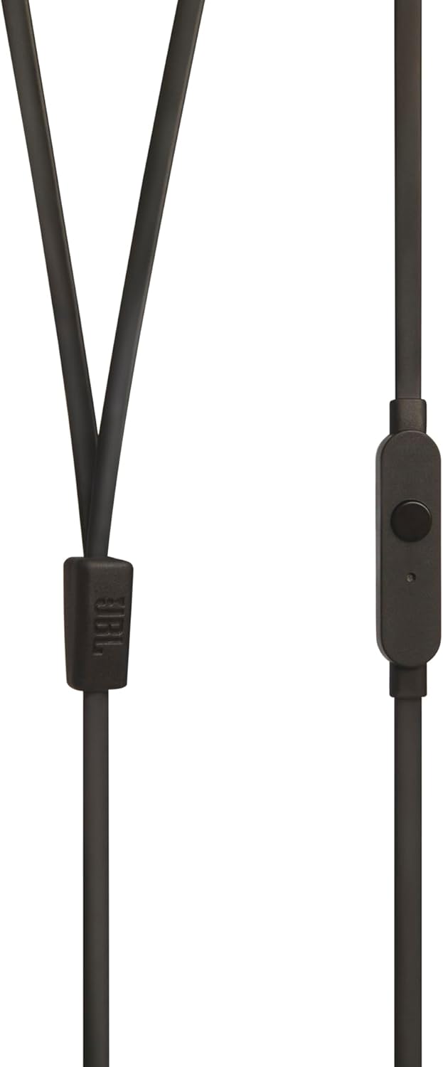 JBL Tune 110 in-ear headphones with tangle-free ribbon cable and microphone 