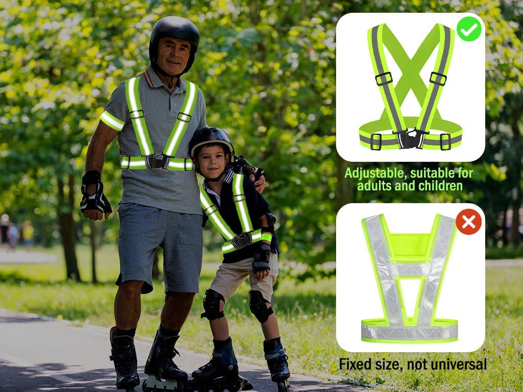 Warnweste Fahrrad Motorrad Reflektor Sicherheitsweste Leuchtweste Weste Dehnbar