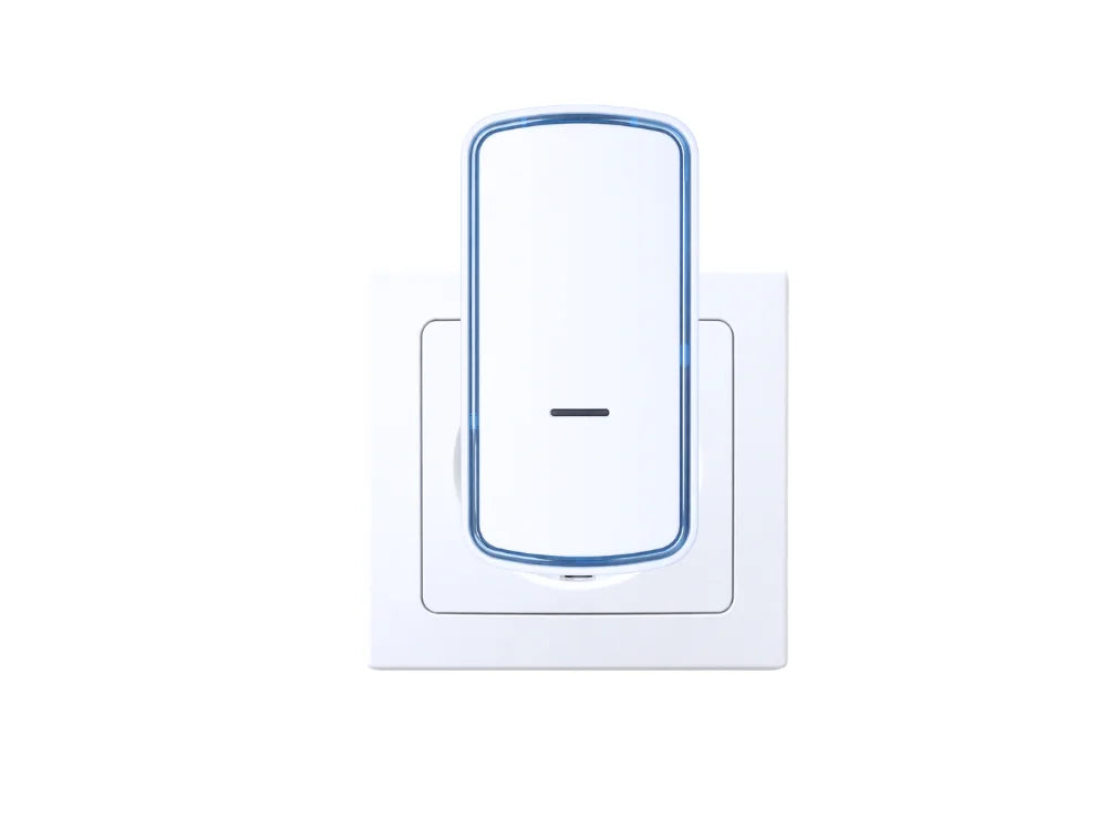 Kabellose kinetische LED Türklingel IP68 130m Funkklingel 38 Melodien Weiß