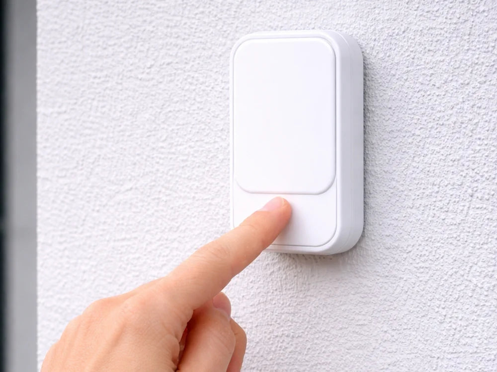 Kabellose kinetische LED Türklingel IP68 130m Funkklingel 38 Melodien Weiß