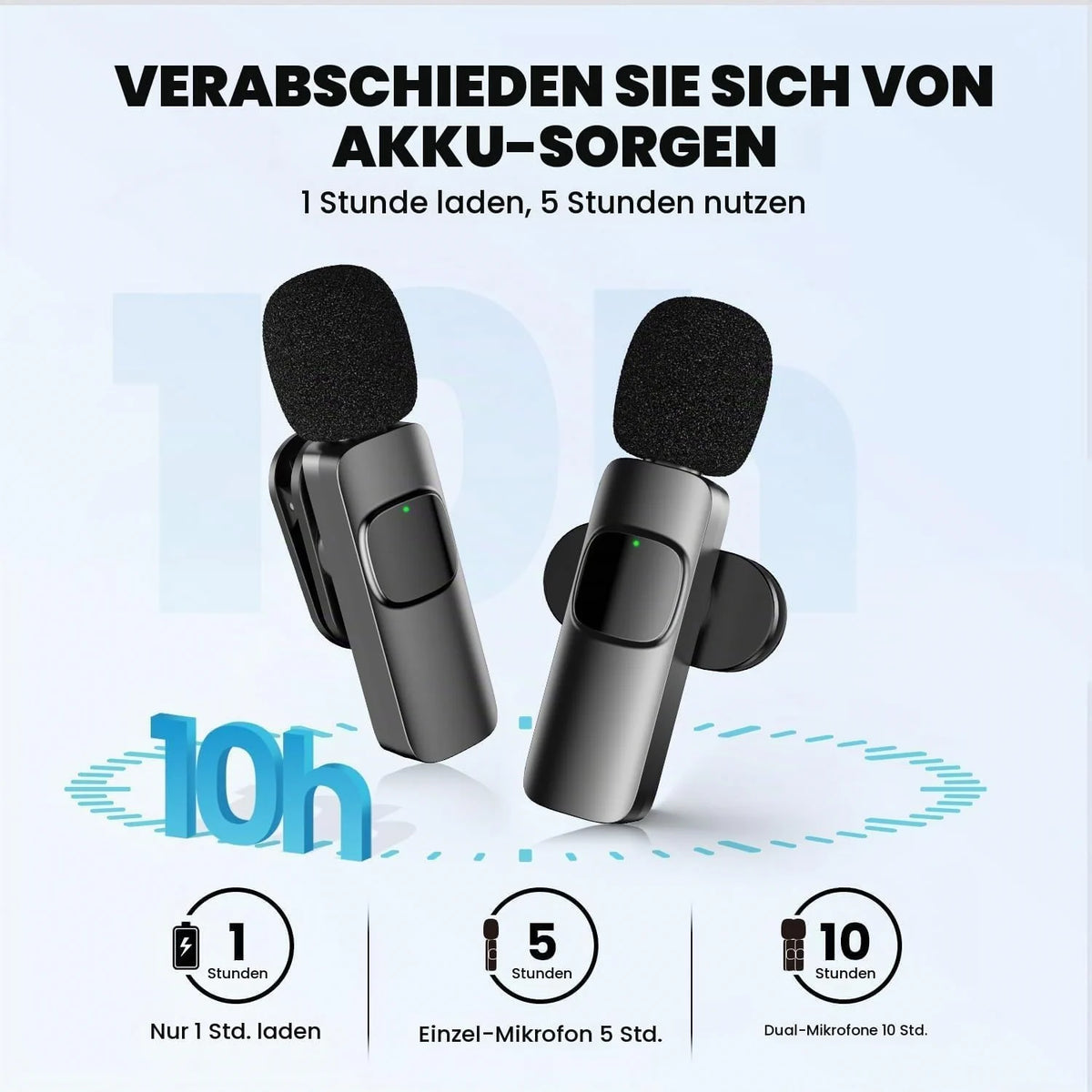 Funk Lavalier Mikrofon USB-C 2,4GHz Rauschunterdrückung iPhone Android PC