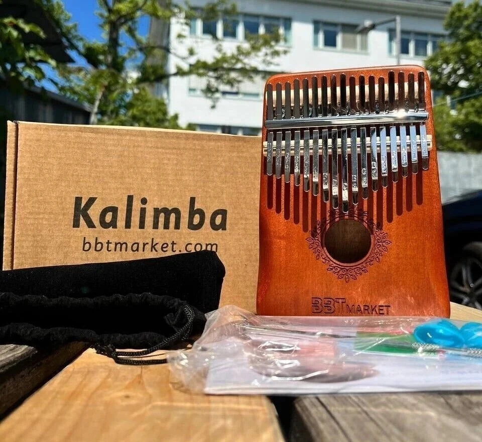 Kalimba 17 Tasten – Daumenklavier aus Holz mit Tasche-Handgemachtes Finger Piano