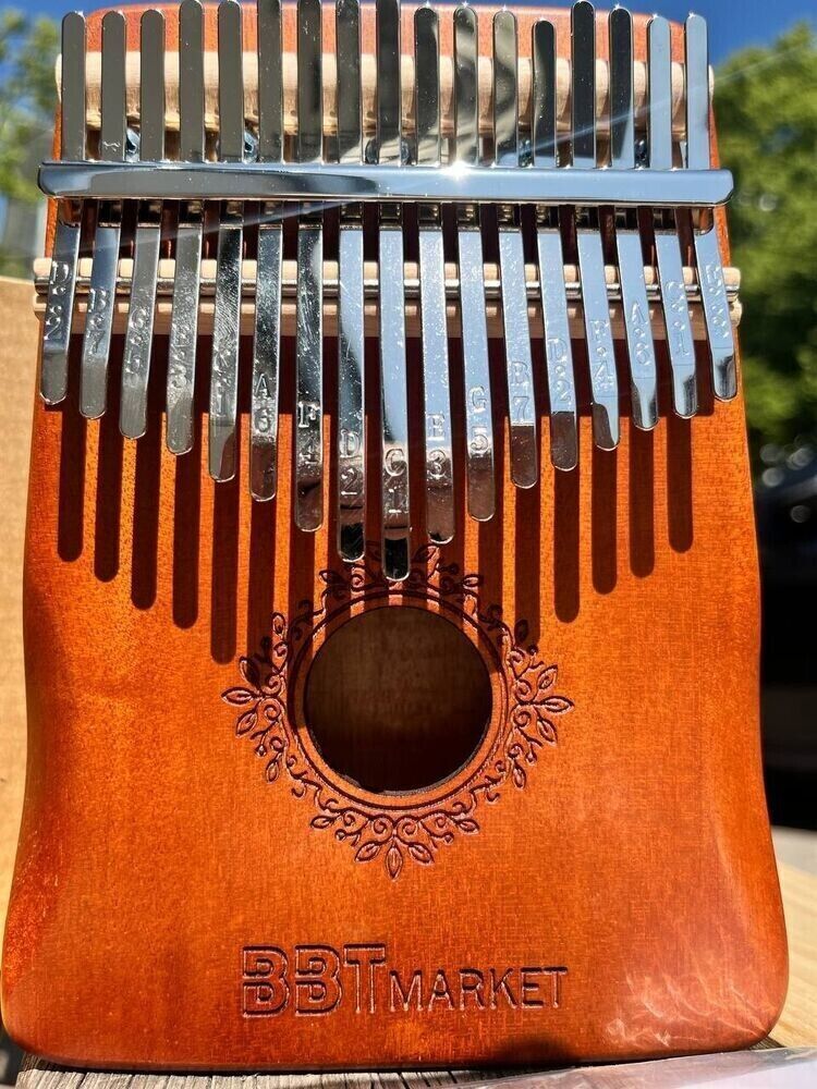 17 Tasten Kalimba Daumenklavi Thumb Piano Finger Tastatur Musikinstrument+Halter