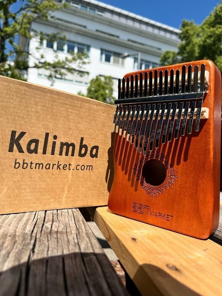 17 Tasten Kalimba Daumenklavi Thumb Piano Finger Tastatur Musikinstrument+Halter