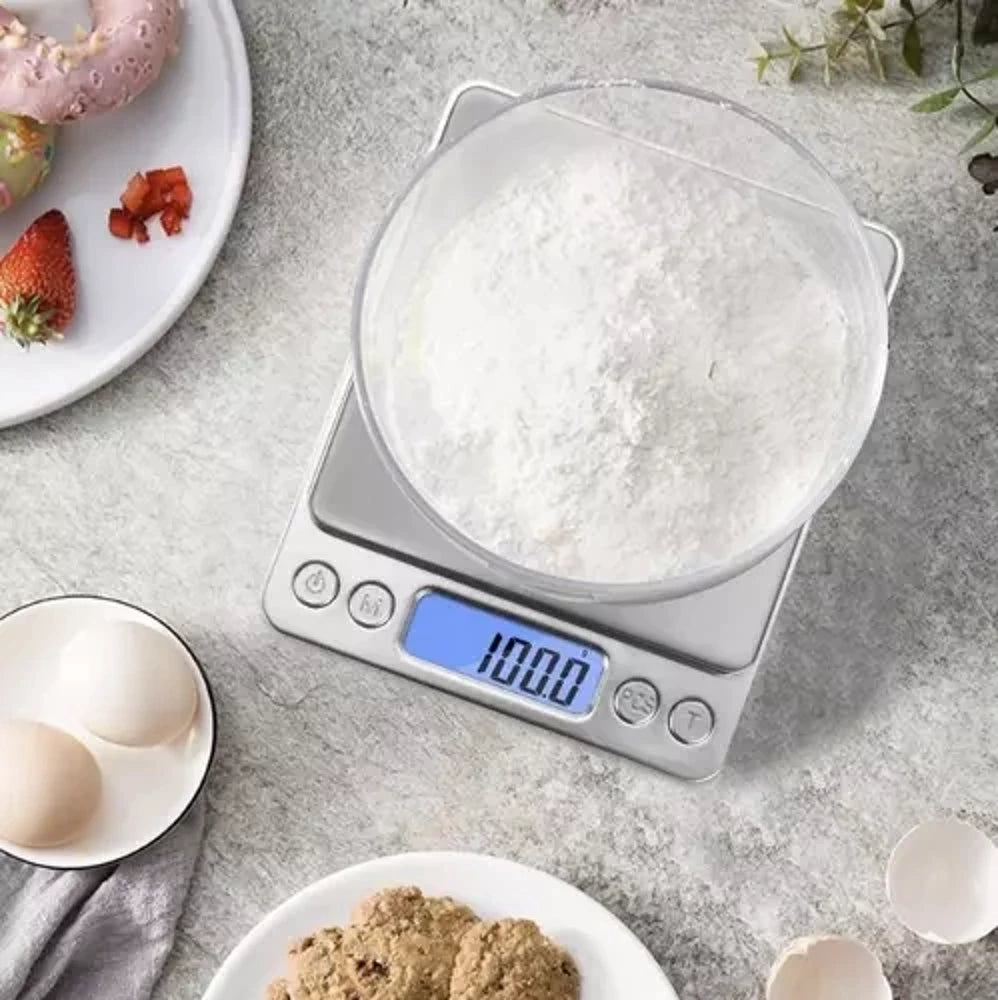 Digitale Küchenwaage 0,01g genau – Präzisionswaage mit LCD Display & Tara-Funktion für Küche, Schmuck & Labor