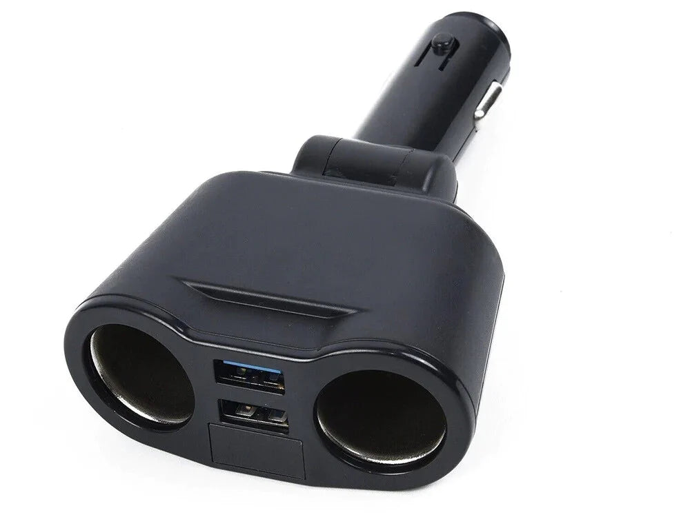 KFZ Verteiler 2x USB Ladegerät 12V/24V 100W mit Voltmeter & Display