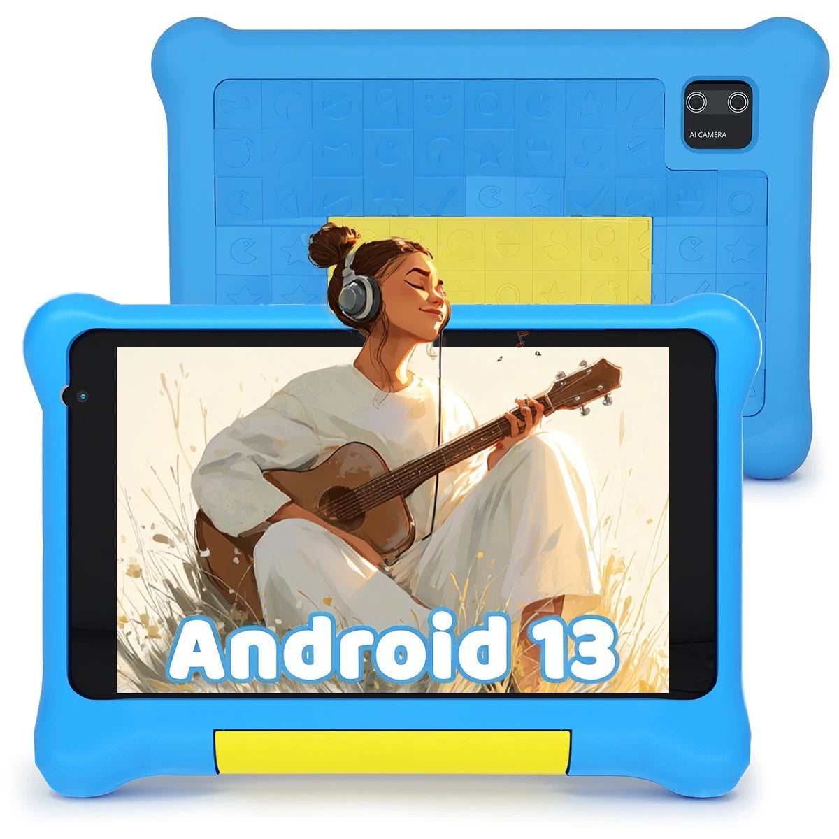 Kinder Tablet 7 Zoll Android 13 – 5 GB RAM 32 GB Speicher, WLAN, IPS Display & Schutzhülle Blau BBT2026