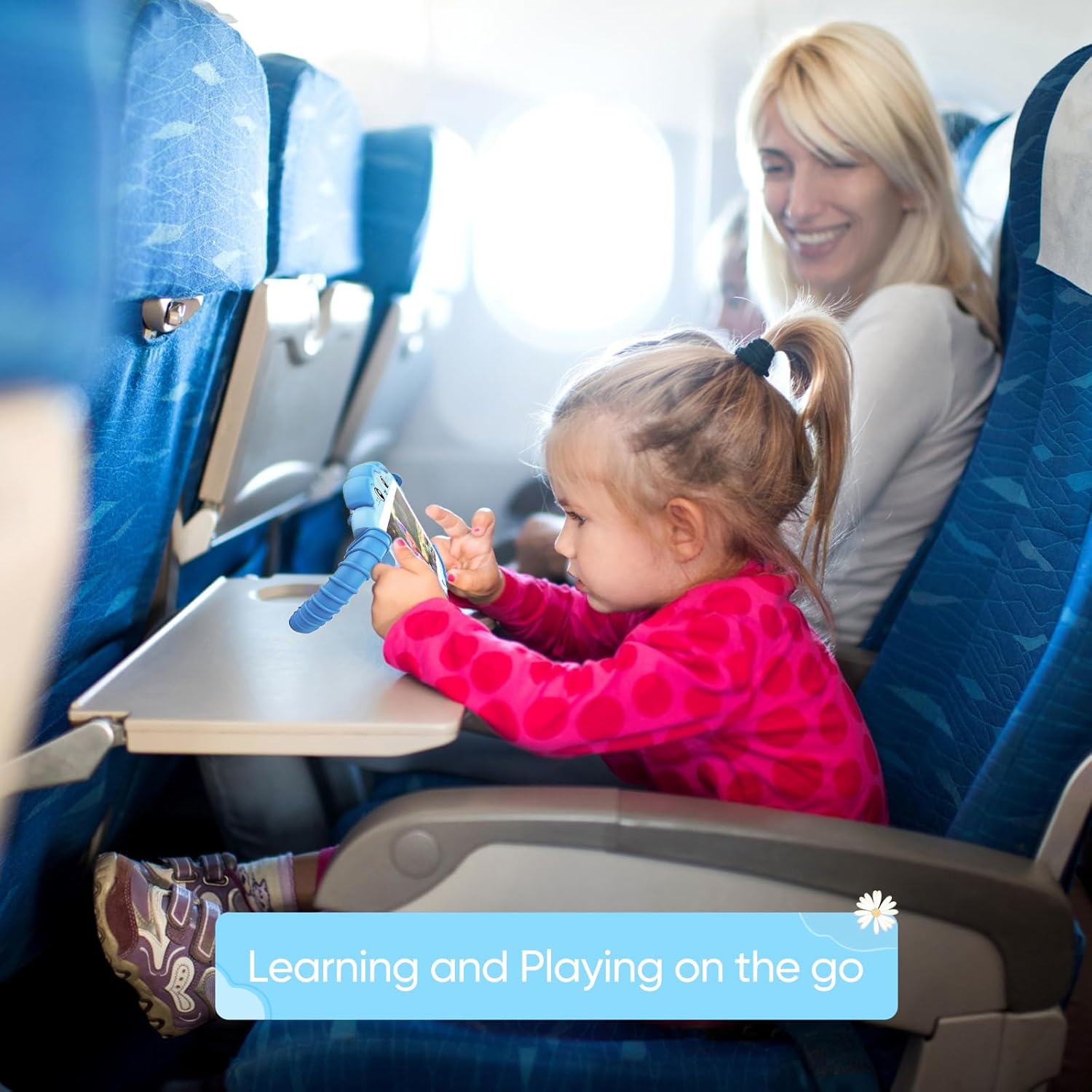 Kinder Tablet 7 Zoll mit Hülle – Lern- & Spielgerät für Kinder ab 3–14 Jahren – WiFi, Dual Kamera, Kindersicherung, 32GB – Blau