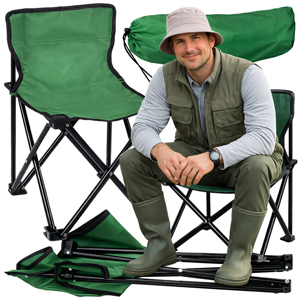 Campingstuhl Klappbar mit Getränkehalter – Angler Garten Festival Stra