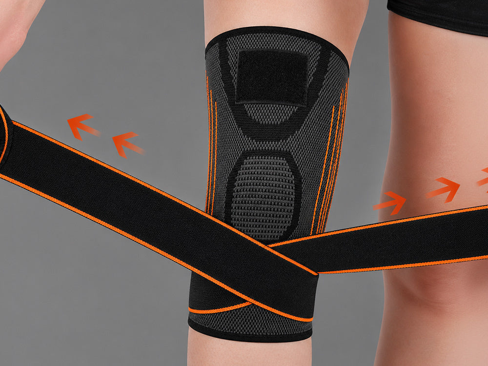 Kniebandage Kniegelenk Orthese mit Kompression – Elastische Stützbandage für Sport, Training, Fitness und Alltag
