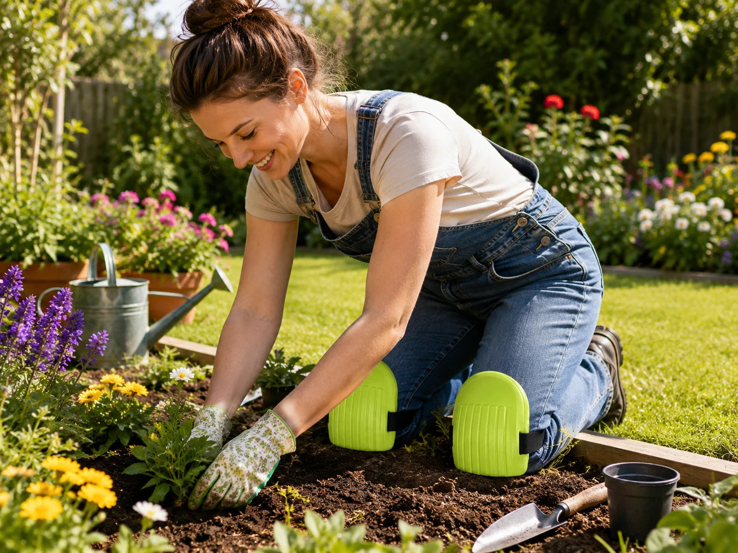 Knieschoner Schaumstoff Knieschutz mit Klettverschluss Garten Bodenarbeiten