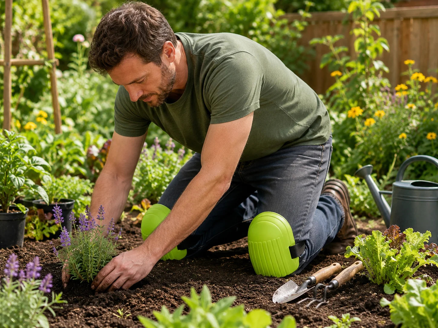 Knieschoner Schaumstoff Knieschutz mit Klettverschluss Garten Bodenarbeiten