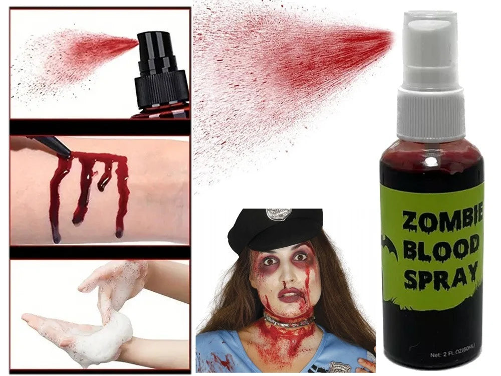 Kunstblut Halloween Fake Blut Spray 60ml, Fake Blood Halloween Schminke Vampir