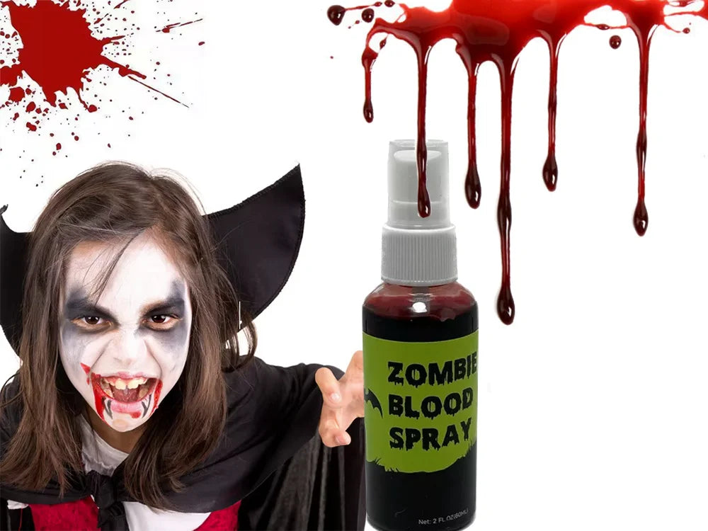 Kunstblut Halloween Fake Blut Spray 60ml, Fake Blood Halloween Schminke Vampir