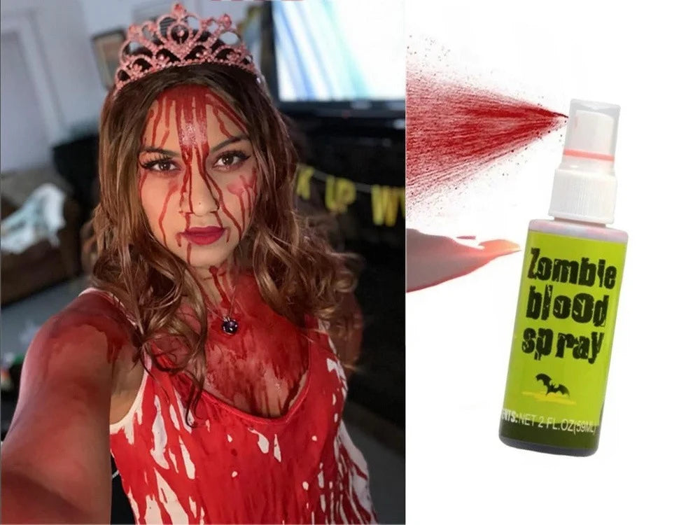 Kunstblut Halloween Fake Blut Spray 60ml, Fake Blood Halloween Schminke Vampir