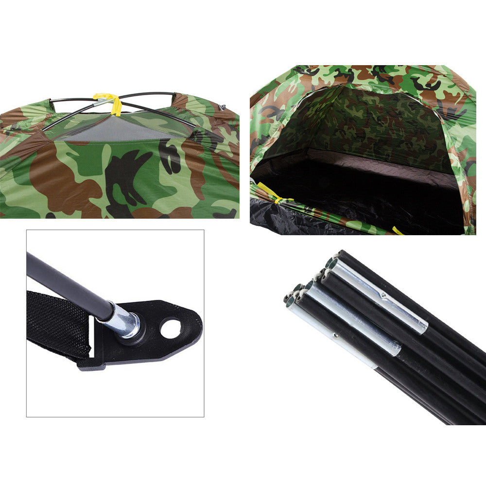 2-3 Personen Zelt 190x140x110cm Kuppelzelt wasserdicht+Tasche Festival & Camping