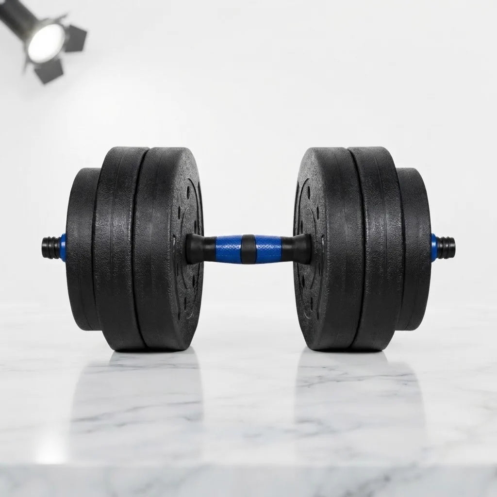 Kurzhantel Set 20kg Verstellbar Hantelset Bitumen Hantel Gewichte Langhantel