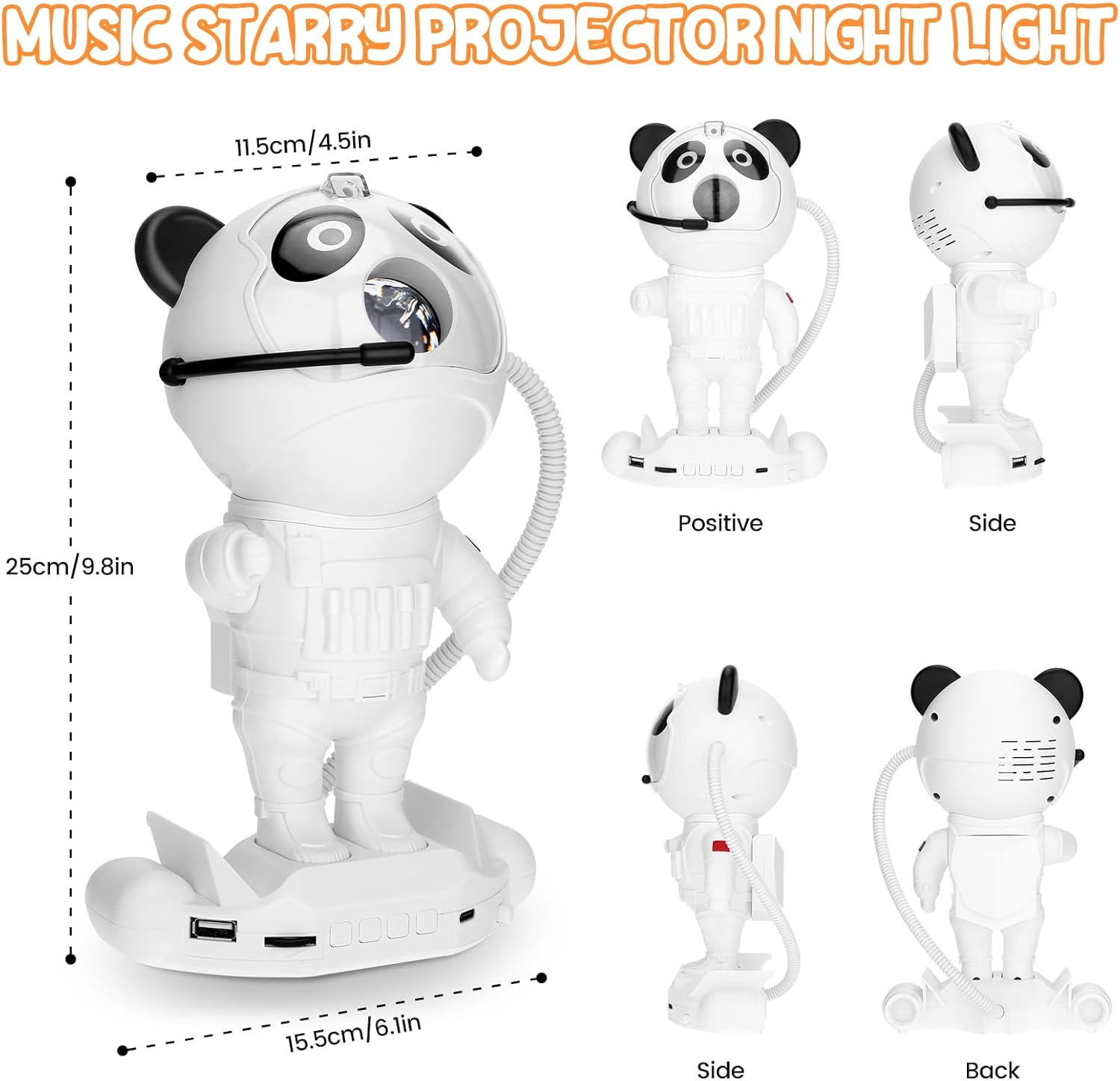 LED Astronaut Sternenprojektor mit Bluetooth-Lautsprecher & Fernbedienung – 360° drehbar, Timerfunktion, Nebeleffekte, Nachtlicht für Kinder & Erwachsene