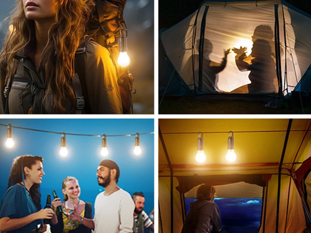 LED Campinglampe Hängelampe USB-C Wiederaufladbar – Camping Licht mit 3 Modi