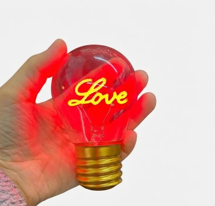 LED Deko Lampe / Glühbirne aufladbar per USB - verschiedene Motive