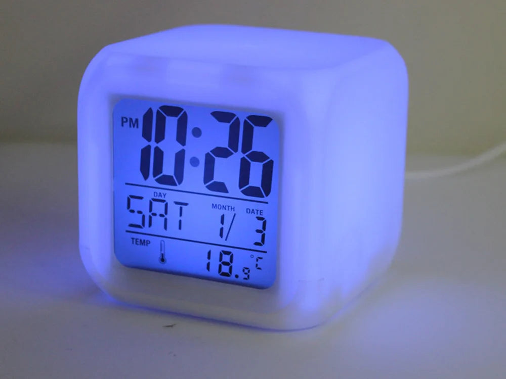 LED Alarm Clock Digital Alarm Clock Calendar Illuminated Snooze Alarm
