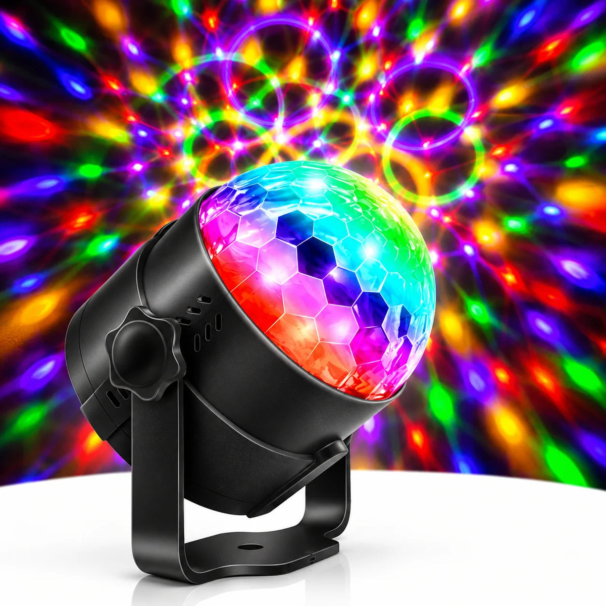 LED Discokugel Lichteffekt Magic RGB DJ Party lichtorgel Bühnenbeleuch
