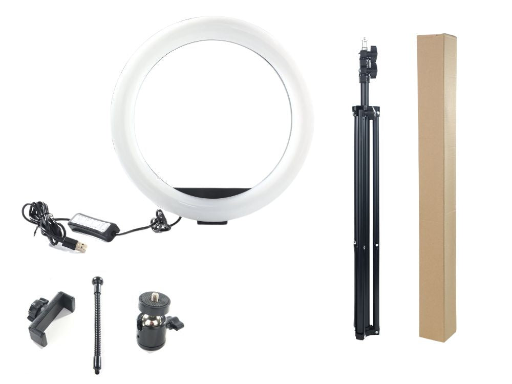 LED Ringlicht 10 Zoll RGB – Ringleuchte mit Stativ, Handyhalter & 3 Lichtfarben