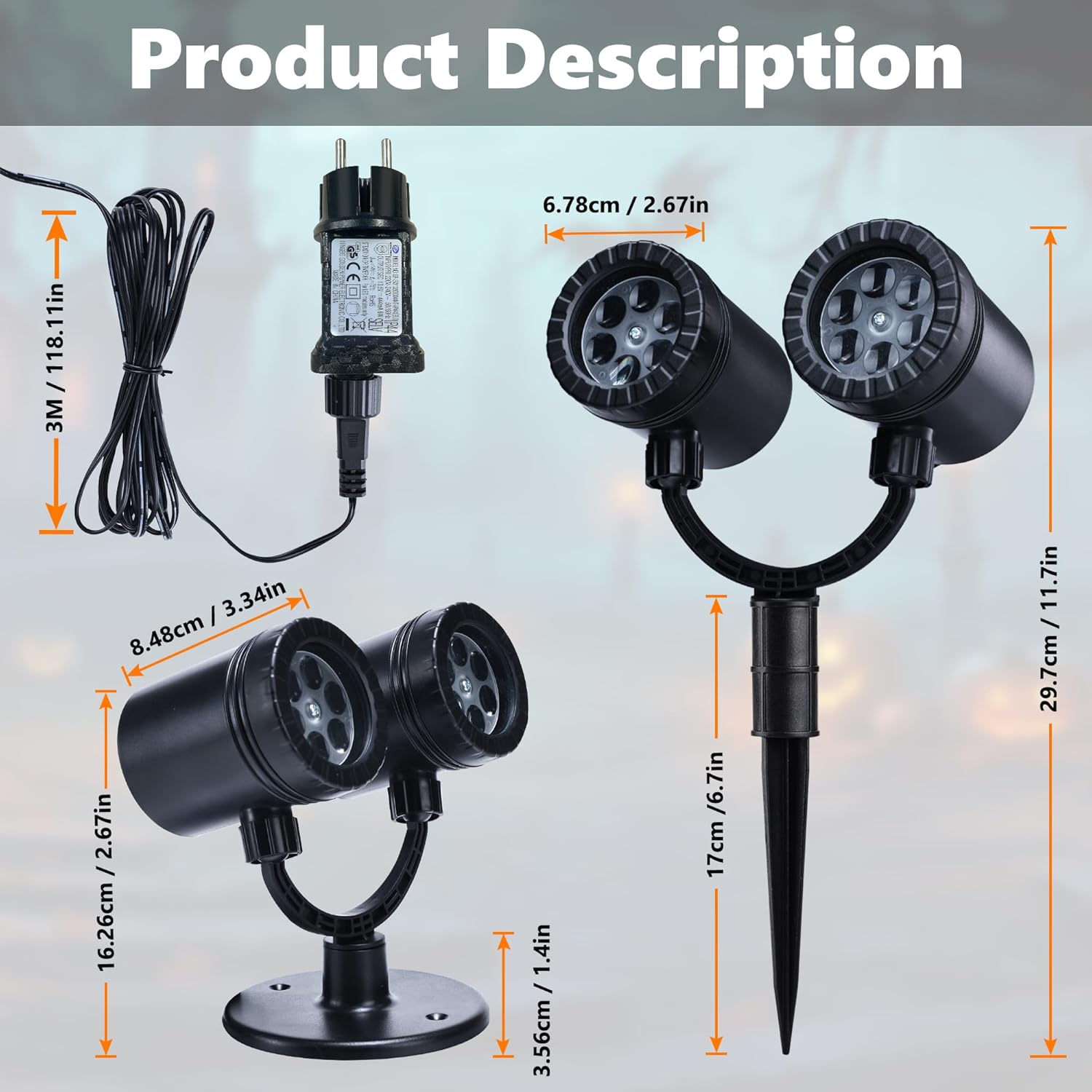 LED Schneeflocken Schneemann Projektor Weihnachten – Doppelkopf Außenbeleuchtung mit Timer, Wasserdicht für Garten & Haus