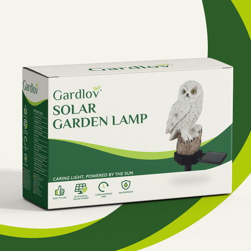 LED Solar Gartenstecker Eule warmweiß wetterfest Gartenleuchte Balkon Deko Außenleuchte