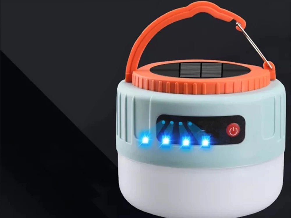 LED Solar Campinglampe USB Zeltlicht Außenlampe Notlicht mit Solarpanel