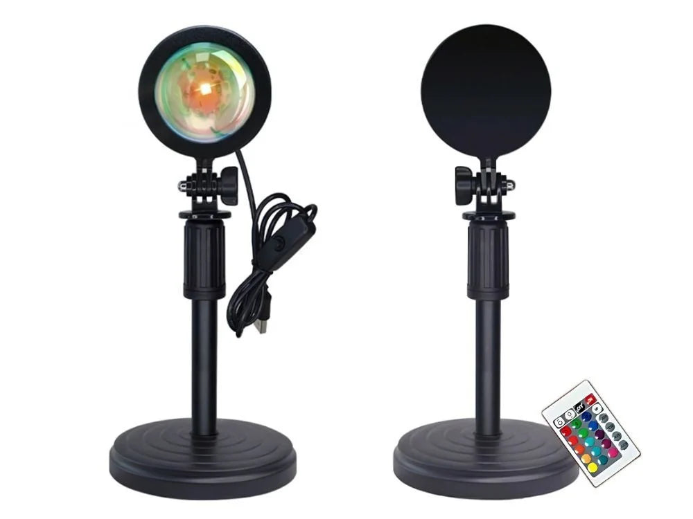 LED Sonnenuntergang Projektor RGB Lampe USB mit Fernbedienung Sunset Light