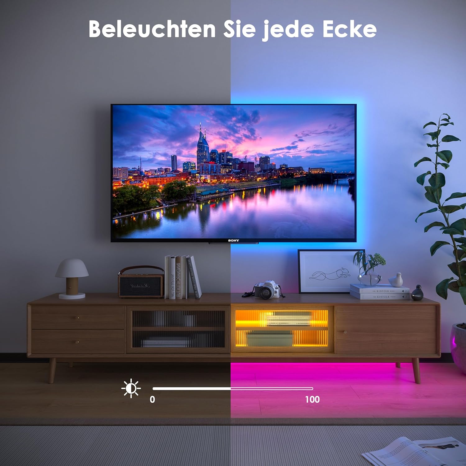15m RGB LED Strip mit APP Steuerung, Musikmodus & Timer – 450 LEDs