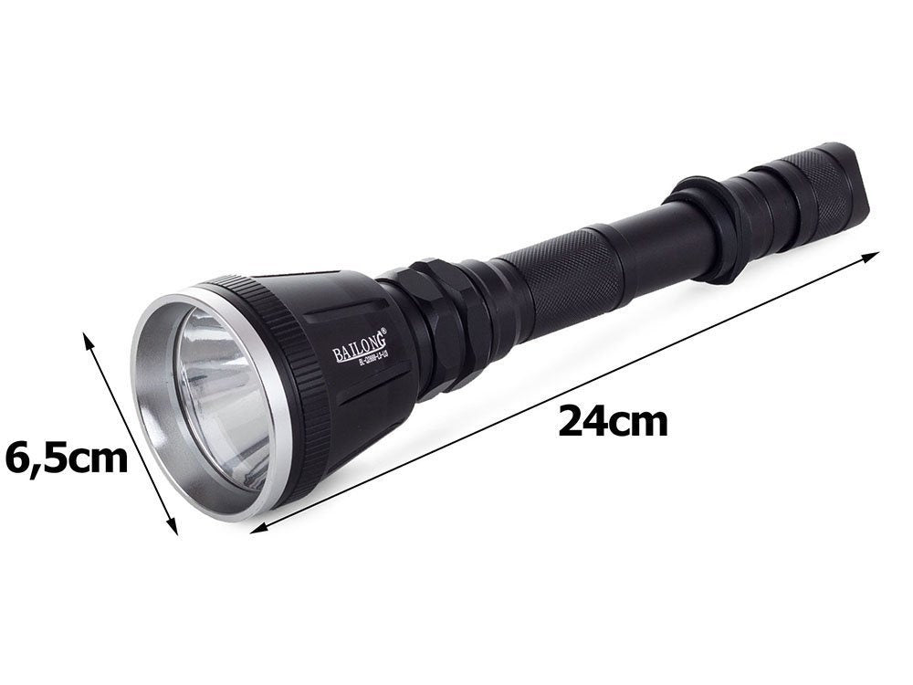LED Taschenlampe CREE XM-L T6 – Robuste Outdoor Lampe mit Farbfiltern und Halterung
