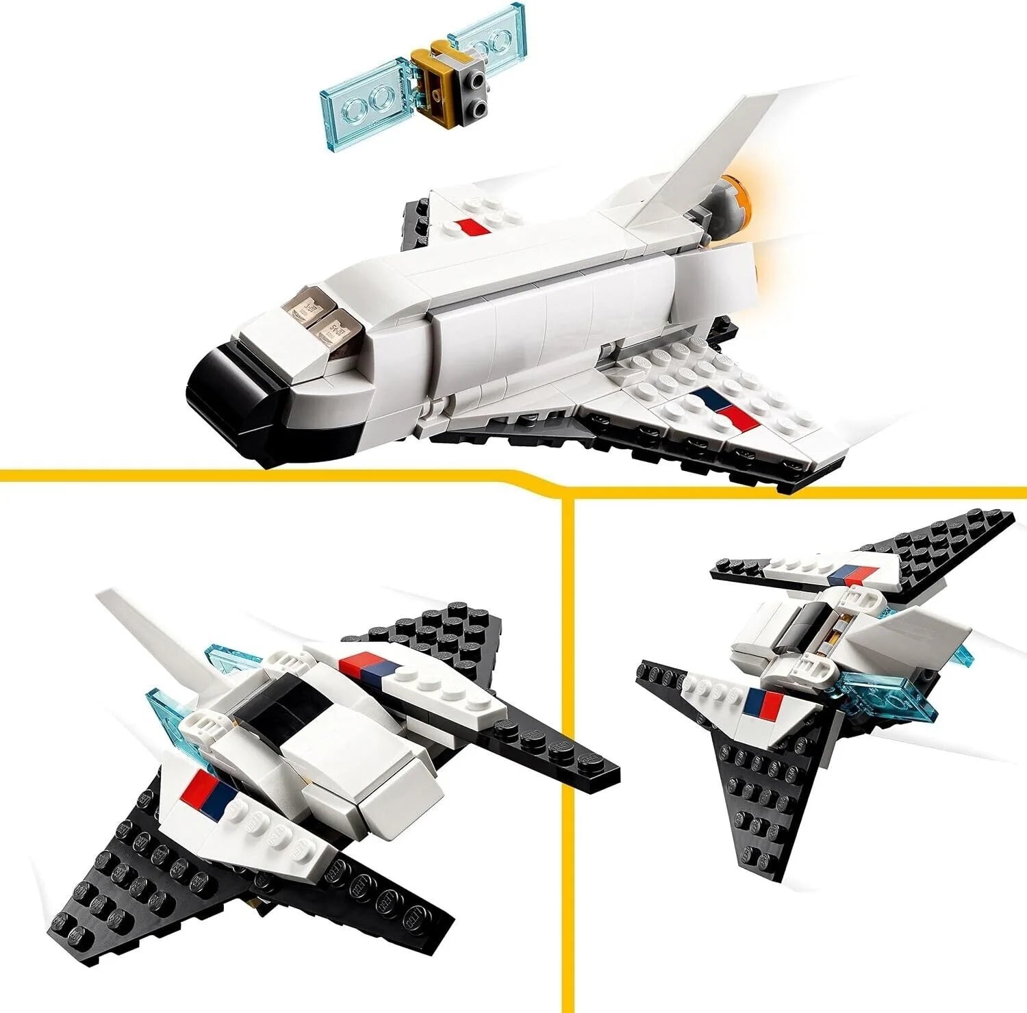 LEGO 31134 Creator 3in1 Spaceshuttle – Astronaut & Raumschiff Bauset für Kinder ab 6 Jahren