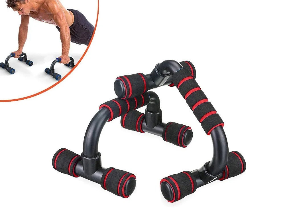 Liegestützgriffe Fitness Push Up Bars Traglast 100 kg Rutschfest Schwarz Orange